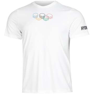 Hydrogen Olympic Skull Tech T-shirt Heren wit