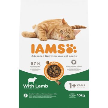 Iams Cat Adult - Lam - Kattenvoer - 10 kg