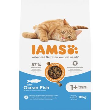 Iams Cat Adult - Vis & Kip - Kattenvoer - 10 kg