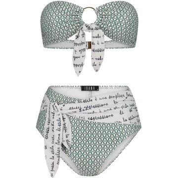 Ibana Strapless bikini met print Auley  groen - 34,