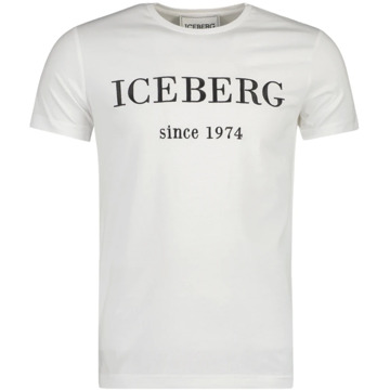 Iceberg 5D Heren T-Shirt Wit/Zwart Iceberg , White , Heren - 2Xl,3Xl