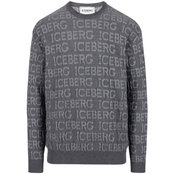 Iceberg Donkergrijze Sweaters Iceberg , Gray , Heren - Xl,L,M,S