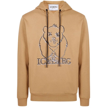 Iceberg Hoodie Iceberg , Brown , Heren - 2Xl,Xl,L,M,S