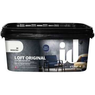 ID MUURVERF | Loft Original - Moscou - 2L - Verf met een grafische betoneffect