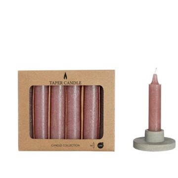 Ideas 4 Seasons Taper kaars mauve set a 6 Ø2.15x11cm paars