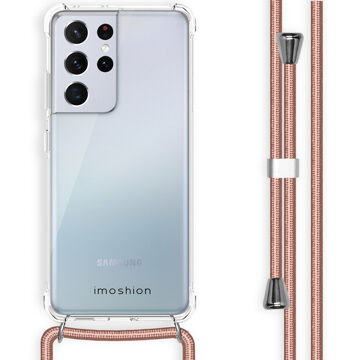 Imoshion Backcover met koord Samsung Galaxy S21 Ultra hoesje - Rosé Goud