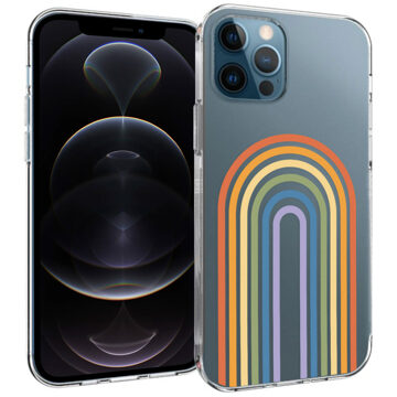 Imoshion Design hoesje voor de iPhone 12 (Pro) - Rainbow Meerkleurig - 6.1