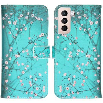 Imoshion Design Softcase Book Case Samsung Galaxy S21 Plus hoesje - Bloesem