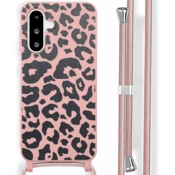 Imoshion Siliconen design hoesje met koord voor de Samsung Galaxy A26 - Animal Pink Meerkleurig