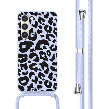 Imoshion Siliconen design hoesje met koord voor de Samsung Galaxy S23 - Animal Lila Meerkleurig