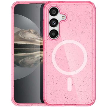 Imoshion Sparkle Backcover met MagSafe voor de Samsung Galaxy S24 - Glitter Roze