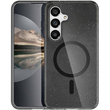 Imoshion Sparkle Backcover met MagSafe voor de Samsung Galaxy S25 Plus - Zwart