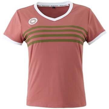 Indian Maharadja Kadiri Striped V-Neck T-shirt Dames roze - XL