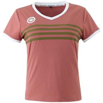 Indian Maharadja Kadiri Striped V-Neck T-shirt Dames roze - XS