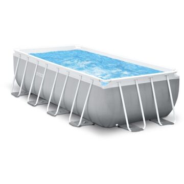 Intex frame zwembad 400 x 200 cm met pomp en trap Grijs