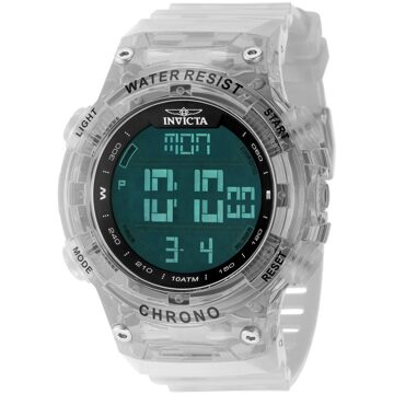 Invicta Racing 49041 Heren Horloge - Quartz Uurwerk - Plastic met zwarte Wijzerplaat - 52mm Wit