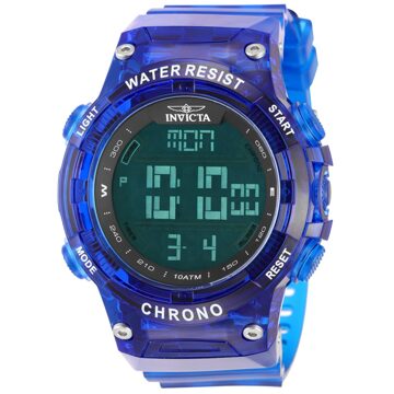 Invicta Racing 49048 Heren Horloge - Quartz Uurwerk - Plastic met zwarte Wijzerplaat - 52mm Blauw