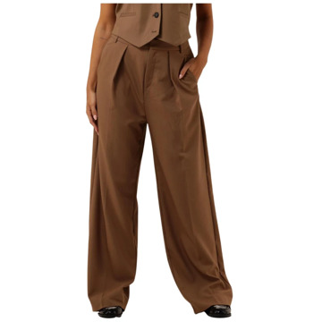 InWear Khailw Geplooide Broek in Bruin InWear , Brown , Dames - L,M,Xs