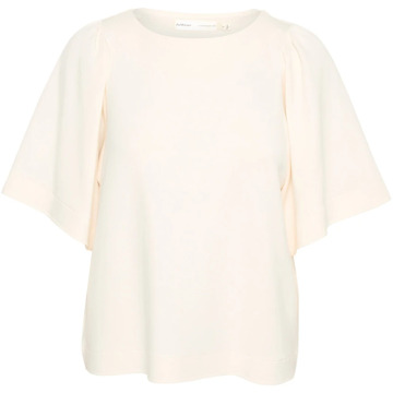 InWear Witte Whisper Top met halve mouwen InWear , White , Dames - Xl,L,M,Xs