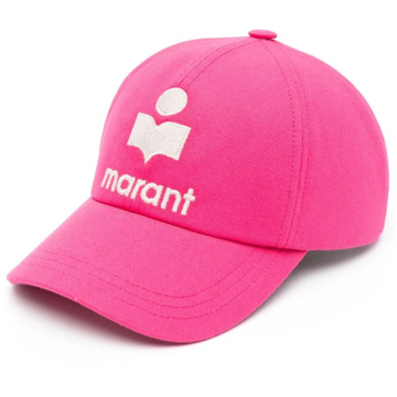 Isabel Marant Fuchsia Logo-Geborduurde Baseballpet Isabel Marant , Pink , Dames - 59 CM