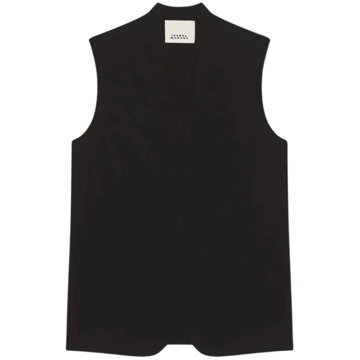 Isabel Marant Mouwloos Zwart Vest Jas Isabel Marant , Black , Dames - Xs,2Xs