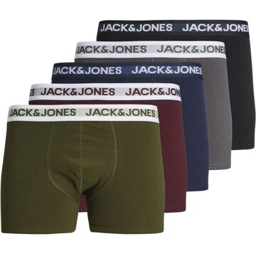 Jack & Jones 5P Multi Heren Boxershorts - Maat L