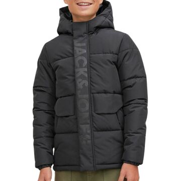 Jack & Jones Junior jongens winterjas Zwart - 128