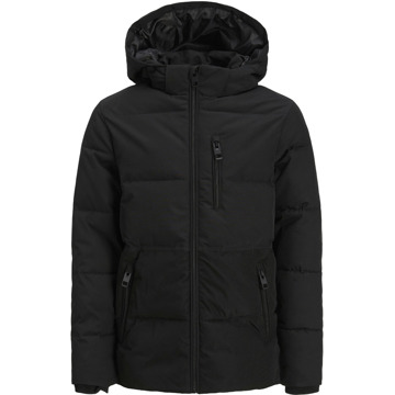 Jack & Jones Junior jongens winterjas Zwart - 152