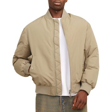 Jack & Jones Zachte Utility Bomber Jas Jack & Jones , Beige , Heren - 2Xl,Xl,L,M,S