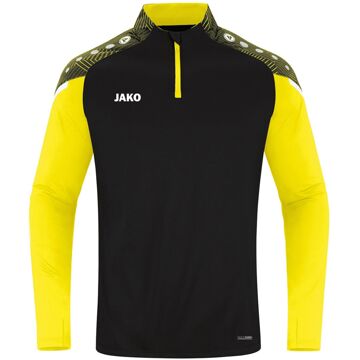 JAKO Ziptop Performance - Zwart-geel Sportshirt Kids - 164