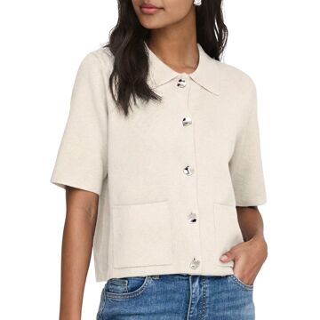 JDY Prime Life 2/4 Collard Knit Cardigan Vest Dames