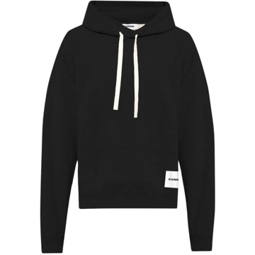 Jil Sander Hoodie met logo patch Jil Sander , Black , Heren - L,S