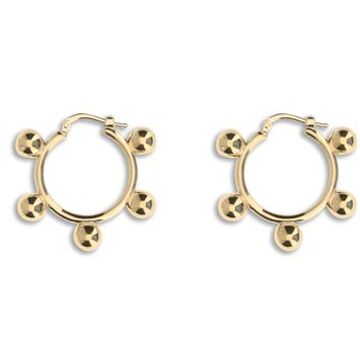 Jil Sander Sphere Charm Hoops Oorbellen Beige