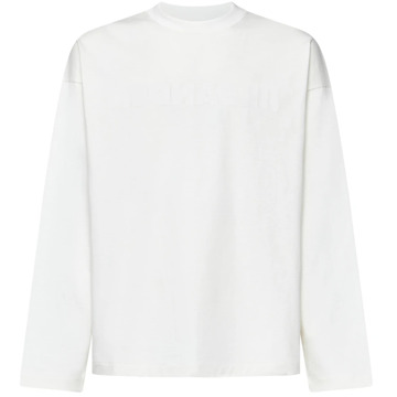 Jil Sander Wit Katoenen T-shirt met Lange Mouwen Jil Sander , White , Heren - Xl,L,M,S,Xs