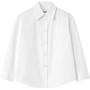 Jil Sander Witte Katoenen Poplin Cropped Shirt Jil Sander , White , Dames - L,S