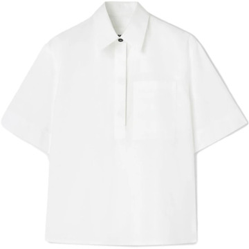 Jil Sander Witte Katoenen T-shirts en Polos Jil Sander , White , Dames - M,S,Xs