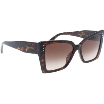 Jimmy Choo Kristal Druppel Zonnebril Jimmy Choo , Brown , Dames - 54 MM