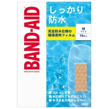 Johnson & Johnson Waterproof Band-Aid Adhesive Bandages Medium 15 pcs