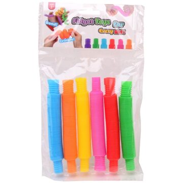 Johntoy John Toy Fidget tubes zakje a 6 stuks verschillende