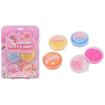Johntoy John Toy Unicorn Putty's Party kaart a 4 verschillende