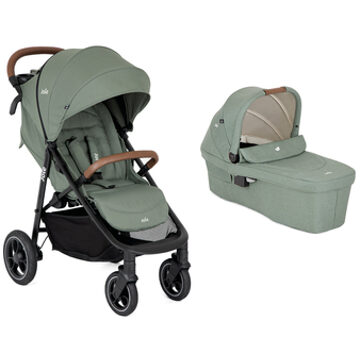 Joie Litetrax Pro kinderwagen inclusief Ramble XL Laurel reiswieg Groen