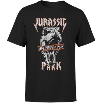 Jurassic Park Rex Punk Men's T-Shirt - Zwart - M