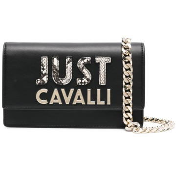 Just Cavalli Zwarte Portemonnees met Portafogli Just Cavalli , Black , Dames - ONE Size