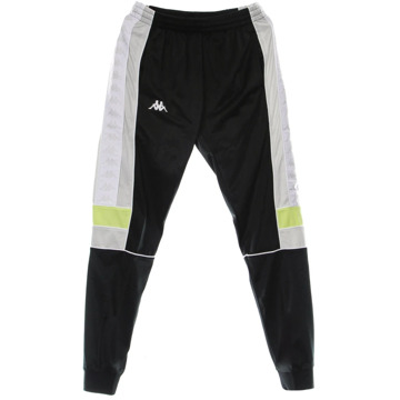 Kappa Slim Trainingsbroek Zwart/Grijs/Limoen/Wit Kappa , Black , Heren - L,M,S