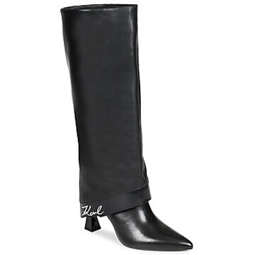 Karl Lagerfeld Laarzen Karl Lagerfeld DEBUTANTE Fold Down Hi Leg Boot" Zwart - 36,38,40,41