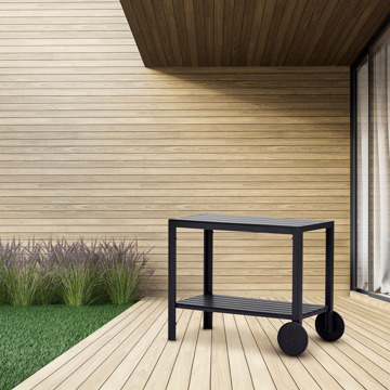 Kate tea trolley - L90 x B45 x H74 cm - Zwart