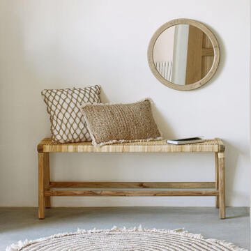 Kave Home Beida Bankje - Bruin