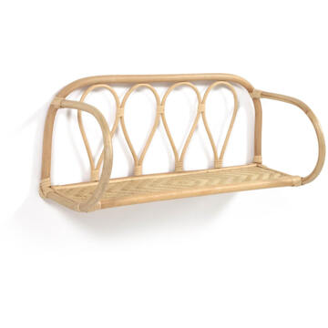 Kave Home Nyarai rotan wandplank in natuurlijke afwerking 58 x 25 cm Bruin