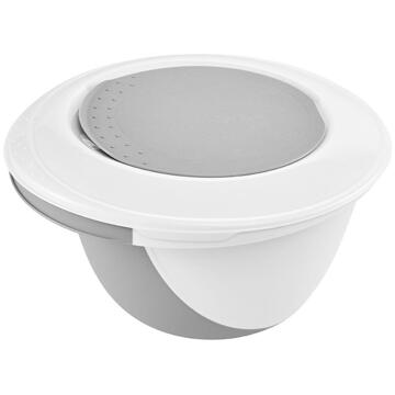 Keeeper Mengkommenset 1,5+3,5L wit/grijs