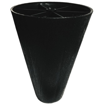Kegelvormige plastic meubelpoot 13 cm (set van 2 stuks)